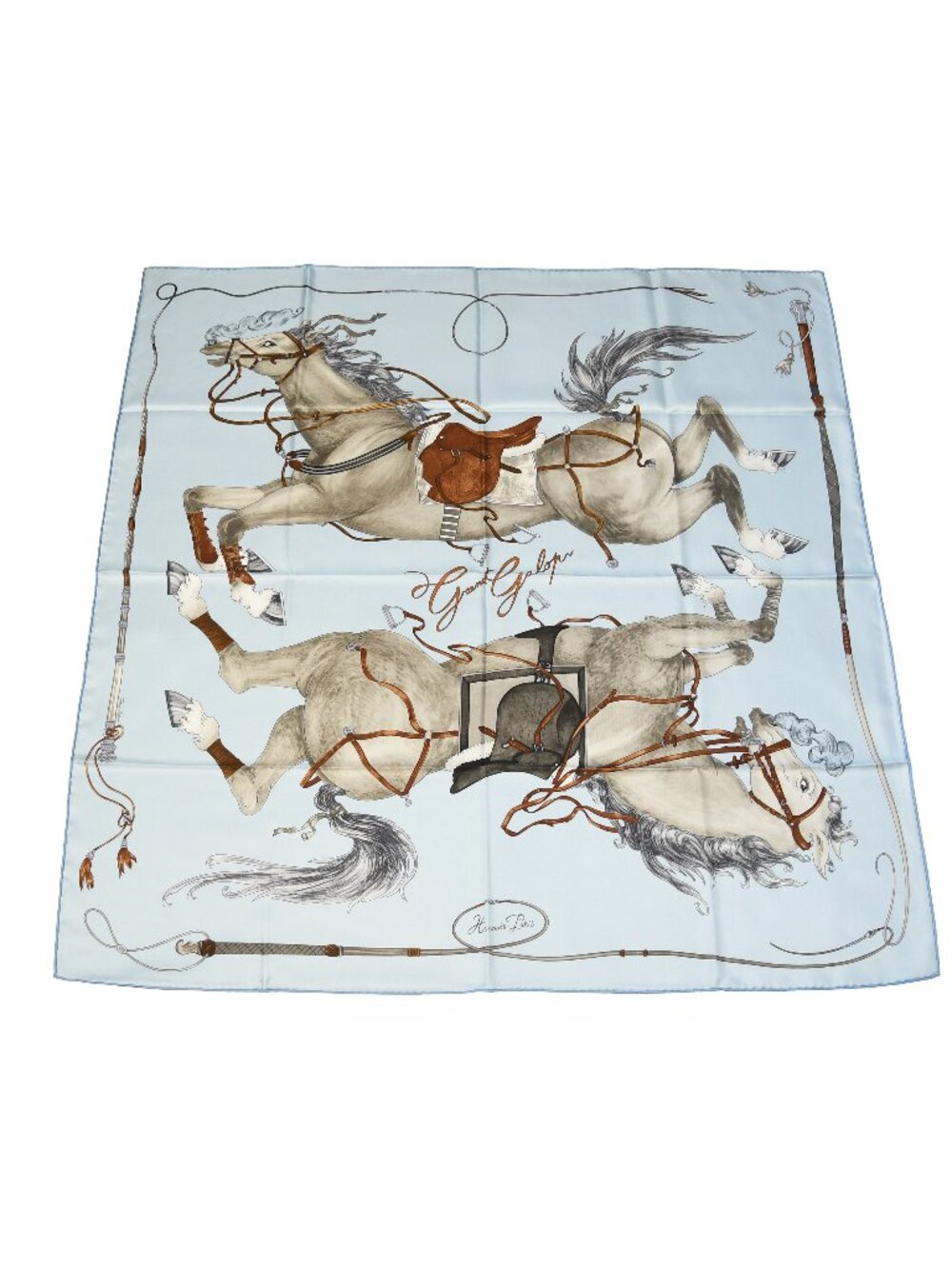 Hermes Grand Galop 90 Silk Square Scarf Multicolor